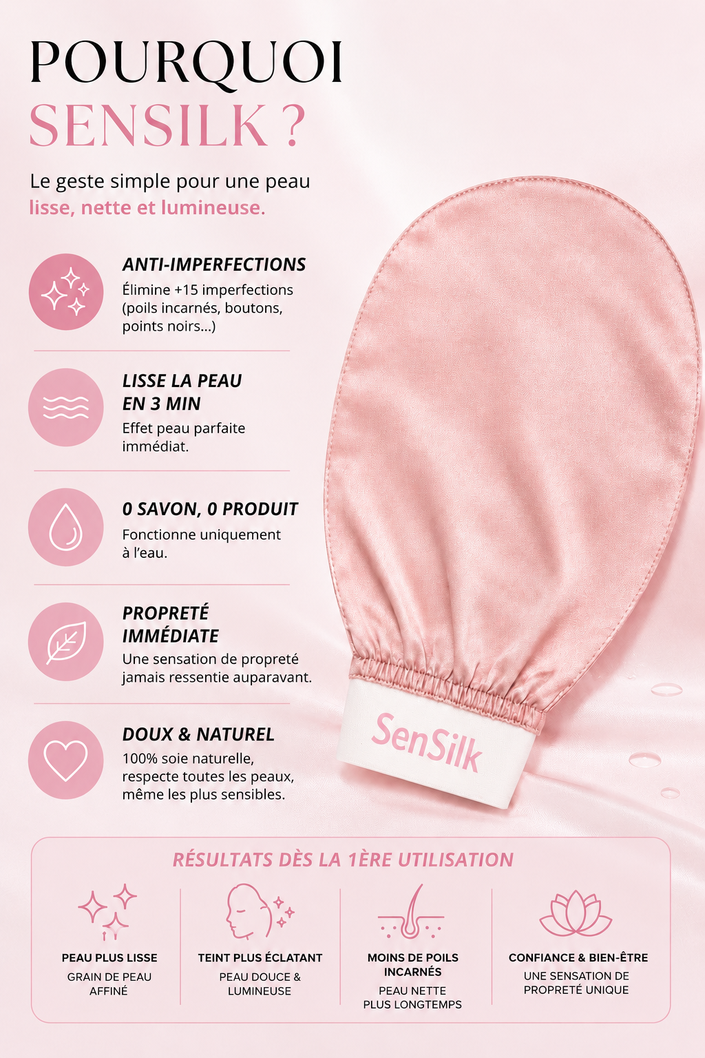 Gant Exfoliant en Soie Turque CORPS  – Peau Douce & Lumineuse