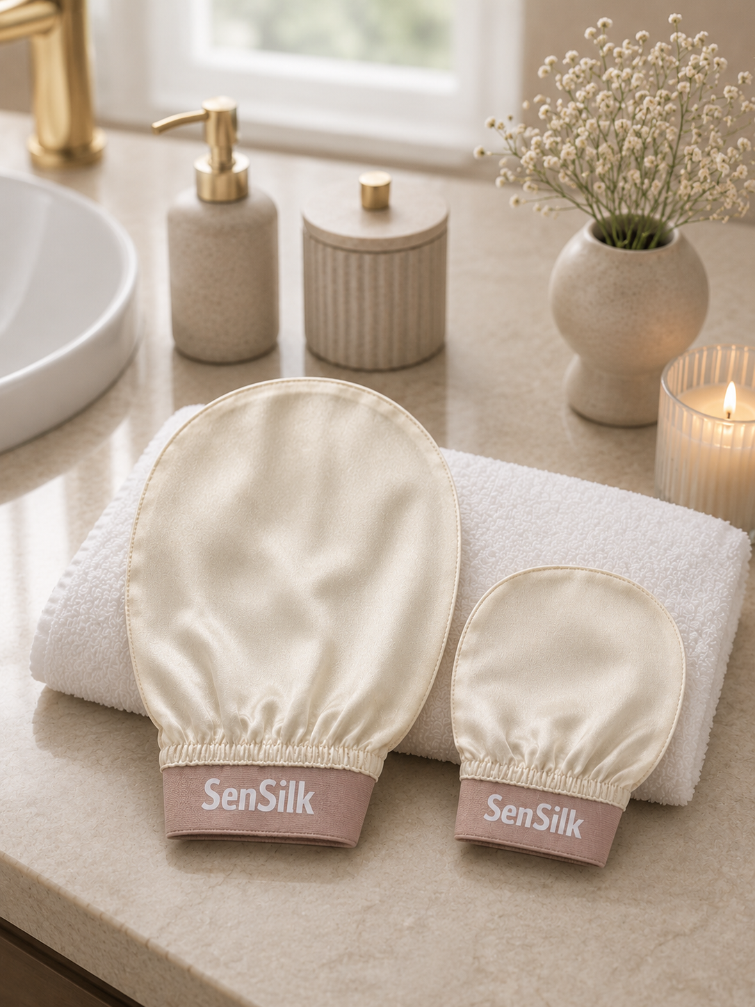 Gant Exfoliant en Soie Turque CORPS  – Peau Douce & Lumineuse